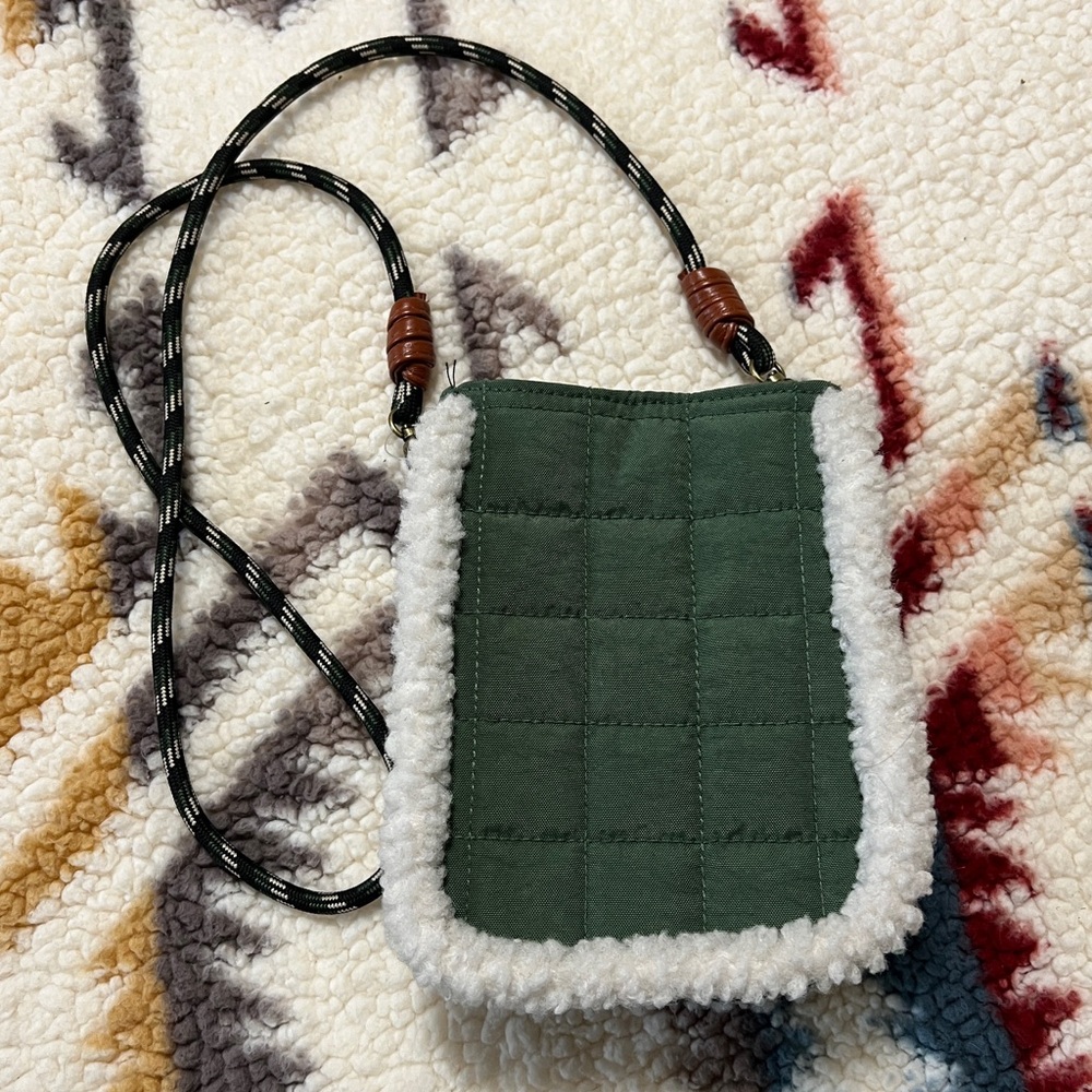 Universal Thread Green/ Sherpa Crossbody Bag